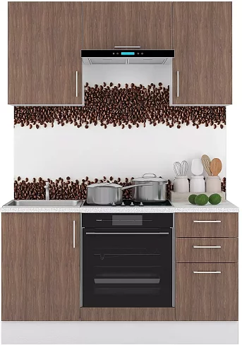 Кухня Прага Европа 1.5 Морское дерево винтаж мозаика, Коричневый