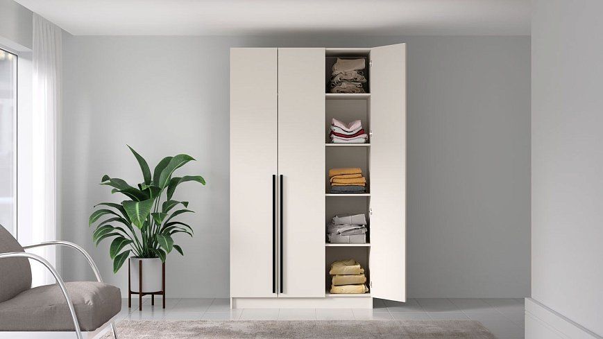 Шкаф распашной трёхстворчатый Берген (Лорена) ШК-1200 (кашемир), Бежевый