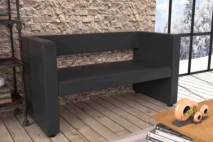 Прямой диван Бета, Черный
