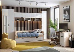 Полка Норд Лайн ПЛ03-2000 (дуб сонома/софт пломбир Лайн) Бежевый