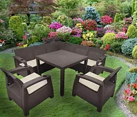 Обеденная группа Ялта large set Шоколад Коричневый 