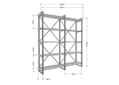 Стеллаж Айсберг Лофт 160х182-3 