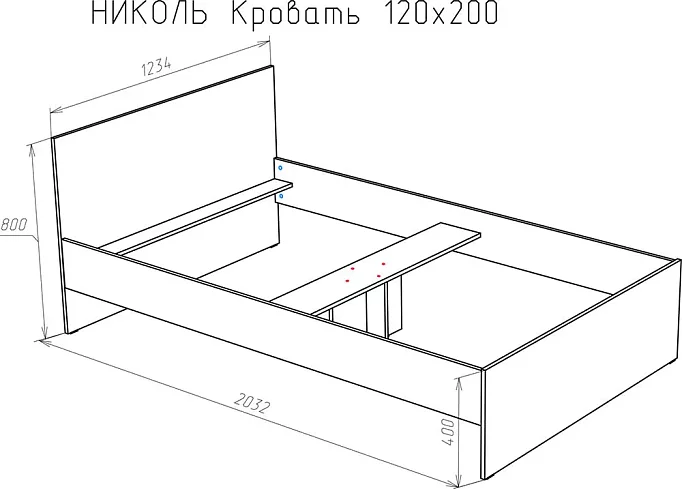 Кровать Модерн Николь (лофт), Коричневый