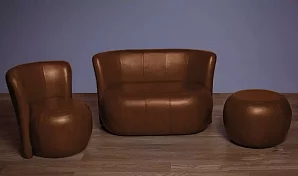 Кожаный Прямой диван Нунки