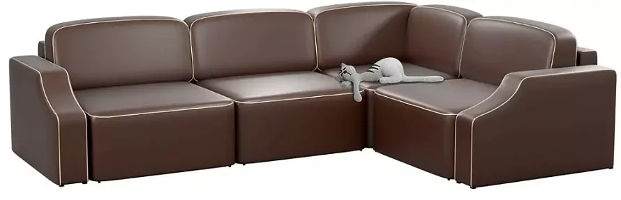 Модульный диван Триумф Лонг Слайд, Коричневый