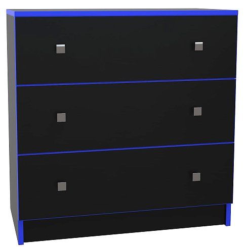 Комод 3 ящика МДК Влэк 3, Оранжевый