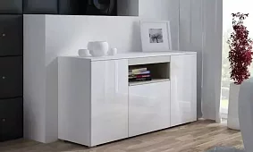 Комод Вига 3 Блеск Мдф Белый 