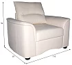 Кресло кожаное Фиджи, Белый