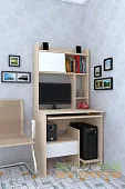 Компьютерный стол Мебелеф-9 Бежевый