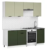 Модульная кухня Норд 2.1м (софт хаки/софт пихтовый зеленый)