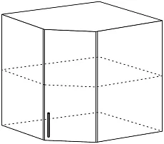 Шкаф верхний угловой ШВУ 600х600 арт153 