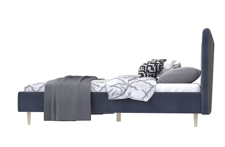 Мягкая кровать Финна 160 дизайн 8, Серый