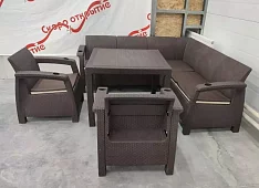 Обеденная группа Ялта large set Коричневый