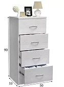 Комод узкий Финк-54 Белый 