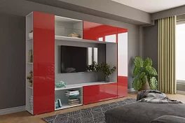 Стенка Некст 2 Купертино красный МДФ
