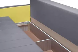 Прямой диван Луи Еврокнижка Серый