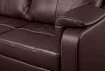 Кожаный прямой диван Берета, Коричневый