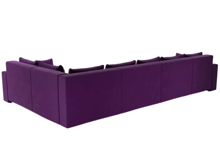 ф13а Угловой диван Мэдисон - П микровельвет фиолетовый разлож размеры