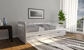 Кровать с Матрасом Глянец Кровати без механизма Белый