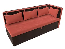 Кухонный диван с углом справа Метро Дельфин Коричневый