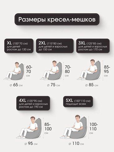 Кресло-мешок Лайм однотон, Зеленый