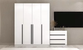 Комплект в гостиную Бастион 2.4 м Белый