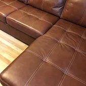 Кожаный диван Берета Дельфин Коричневый 