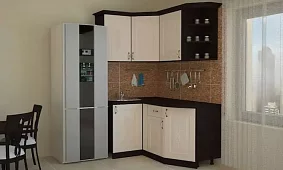 Кухня Беларусь угловая МДФ на заказ Бежевый 