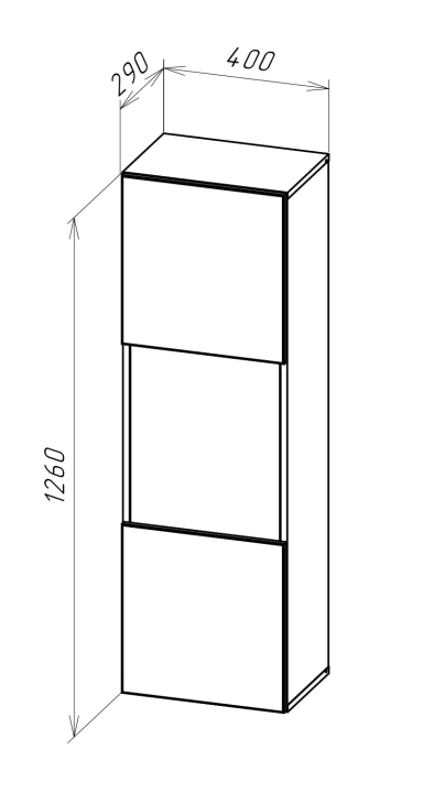 Шкаф навесной Point (Поинт) Тип-22, Черный