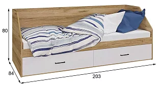 Кровать 80/2 ящика Лайт 
