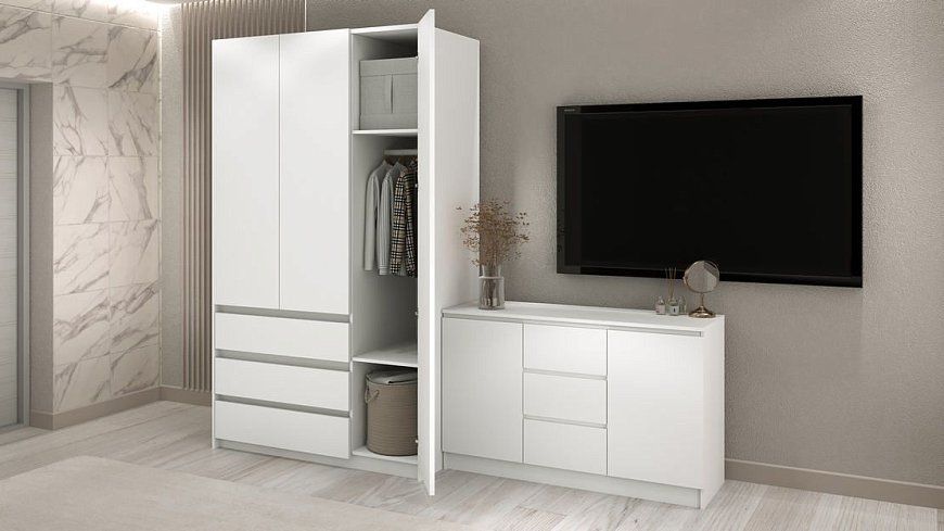 Комплект в гостиную Акация 2.5 м, Белый
