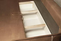 Прямой диван Слим Еврокнижка Коричневый