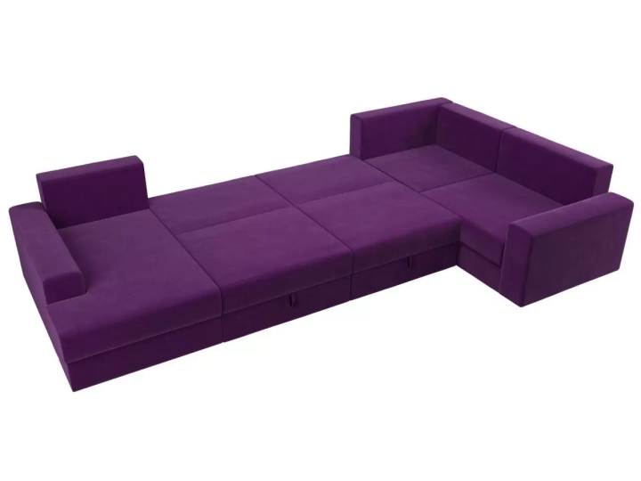 ф13а Угловой диван Мэдисон - П микровельвет фиолетовый размеры