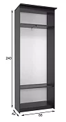 Шкаф-купе Эконом Миллениум 884х2400х423 зеркало
