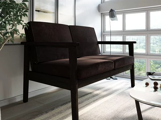 Диван прямой Лориан Мини, Коричневый