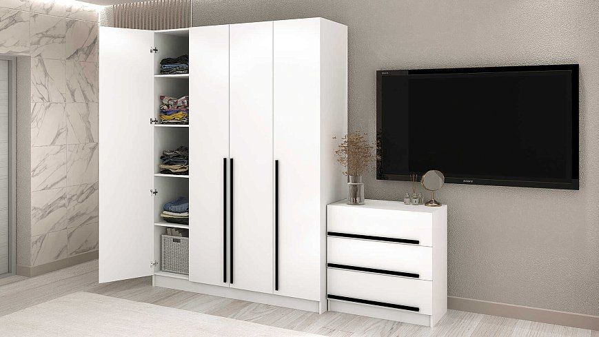 Комплект в гостиную Бастион 2.4 м, Белый