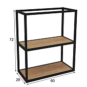 Каркасная полка Лофт ПМ-Л 600 Черный