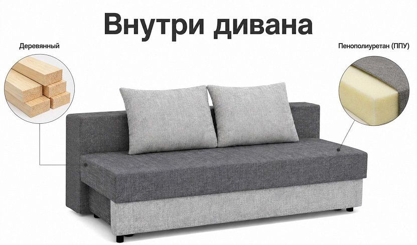 Диван-кровать Рига (Парма), Серый