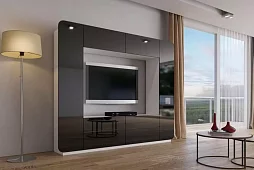 Стенка в гостиную Купертино 1 Черный 