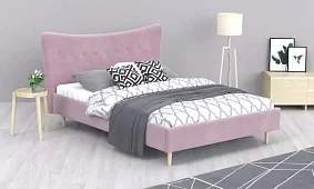 Мягкая кровать Финна 160 дизайн 7 Кровати без механизма Розовый 