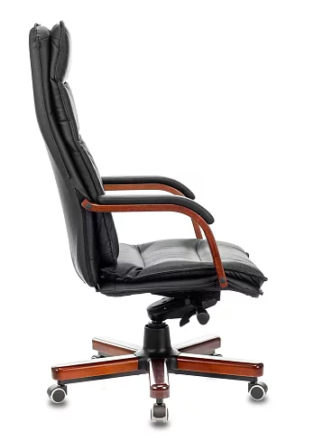 Кресло руководителя Бюрократ T-9927 Walnut дизайн 1, Черный