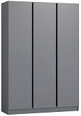 Шкаф распашной Корд 3-дверный 1.5 м (графит) Серый