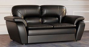 Прямой кожаный диван Георг 2 (Лофт) Выкатной 