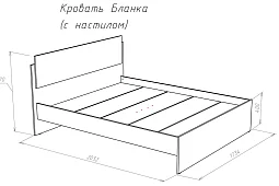 Кровать Бланка Кровати без механизма Бежевый