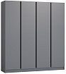 Шкаф распашной Корд 4-дверный 2.0 м, графит, Серый