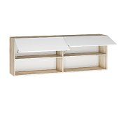 Модульная гостиная Вирола дизайн 3 (дуб крафт серый/глянец белый) Белый