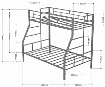 Кровать двухъярусная Раута твист 