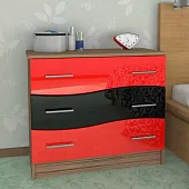 Комод Мебелеф-10 Красный 