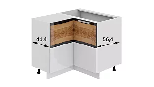 Шкаф напольный нестандартный угловой с углом 90° Фэнтези (Вуд)