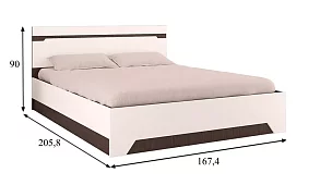Спальня Анталия дизайн 3 Кровати без механизма Белый